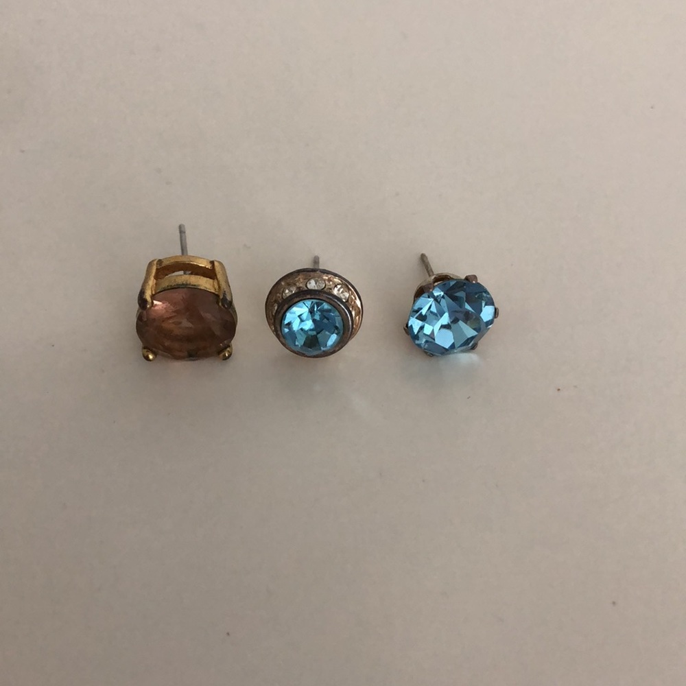 3 pairs of C Wonder gemstone earrings
